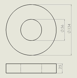 comprare Magnete di anello circolare permanente della ferrite 150mm su magnetico x 100mm x 25mm online manufacture